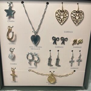 Gold and Silver Charm Jewelry Set NWOT